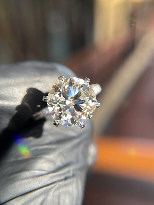 Pavé Basket Solitaire Engagement Ring — original photograph 3