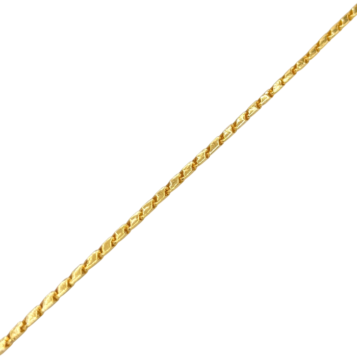 24K Yellow Gold 1.7MM Bullet Link Bracelet