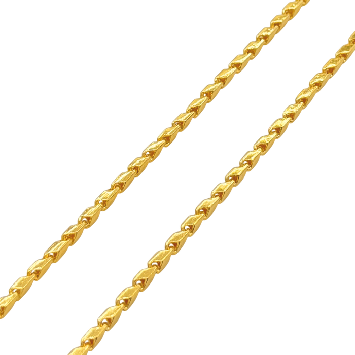 24K Yellow Gold 1.9MM Bullet Chain