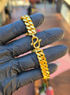 10.5MM Engravable Tri-ID Bracelet on Cuban original product photo