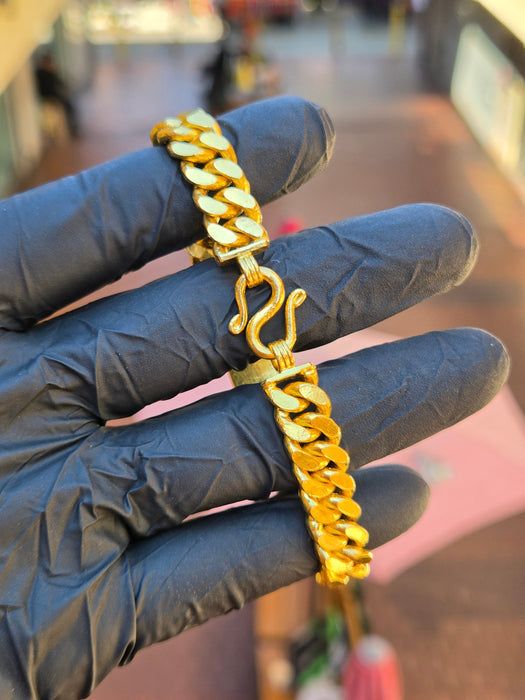 10.5MM Engravable Tri-ID Bracelet on Cuban original product photo