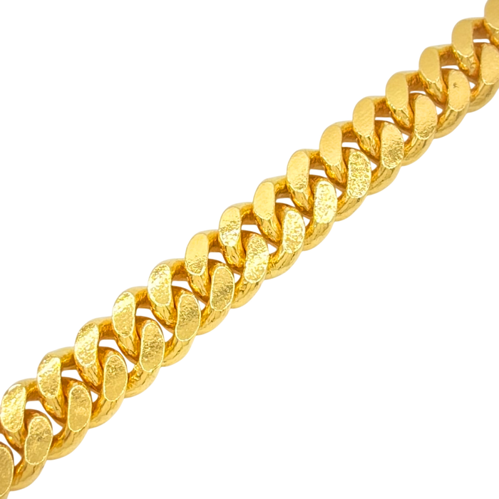 10MM Solid Flat Cuban Link Bracelet