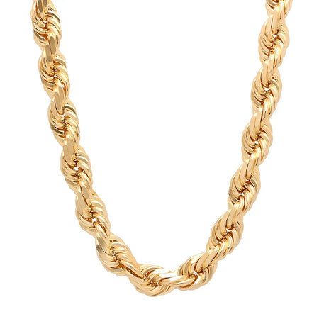 10MM Solid Diamond-Cut Rope Chain