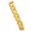 14.5MM Diamond-Cut Infinity Link Bracelet in polished yellow gold on transparent background