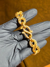 14.5MM Diamond-Cut Infinity Link Bracelet in yellow gold, product view 2