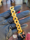 14.5MM Diamond-Cut Infinity Link Bracelet in yellow gold, product view 3