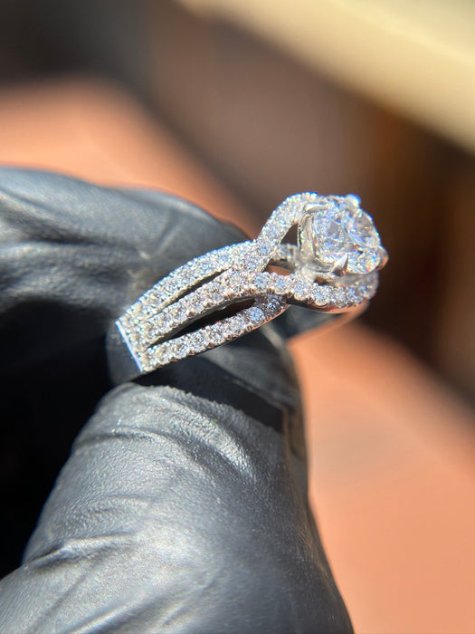 Twisted Pavé Solitaire Engagement Ring — original photograph 1