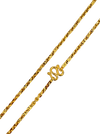 2.5MM Diamond Cut Baht & Anchor Link Chain — clasp view, transparent background