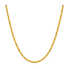 2.5MM Diamond Cut Baht & Anchor Link Necklace — refined yellow gold, curved front view