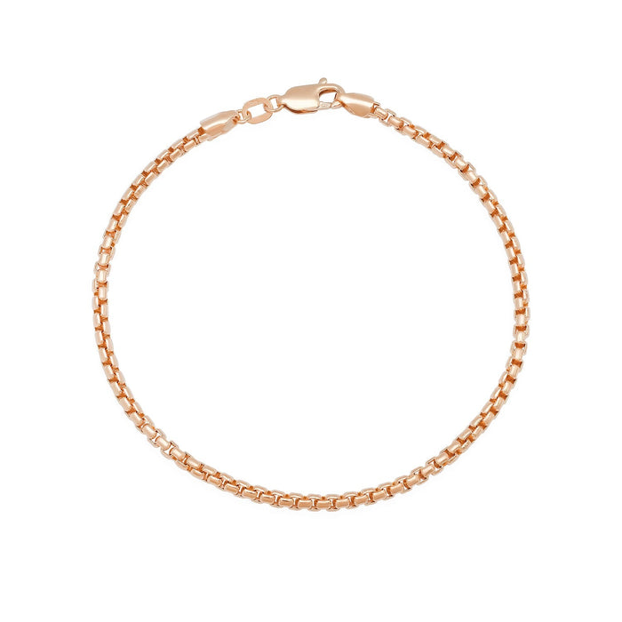 2.5MM Solid Rounded Box Bracelet