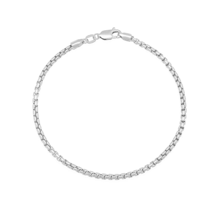 2.5MM Solid Rounded Box Bracelet