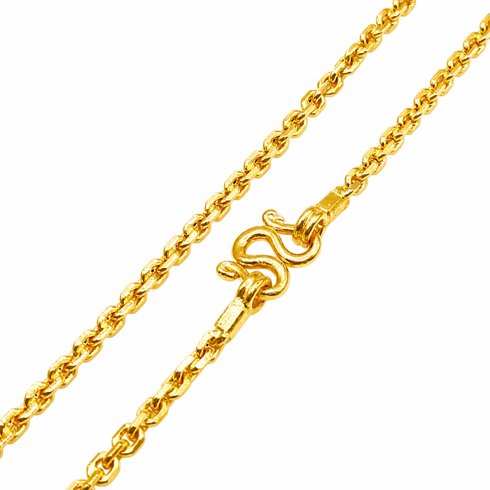 24K Yellow Gold 2.6MM Anchor Link Chain
