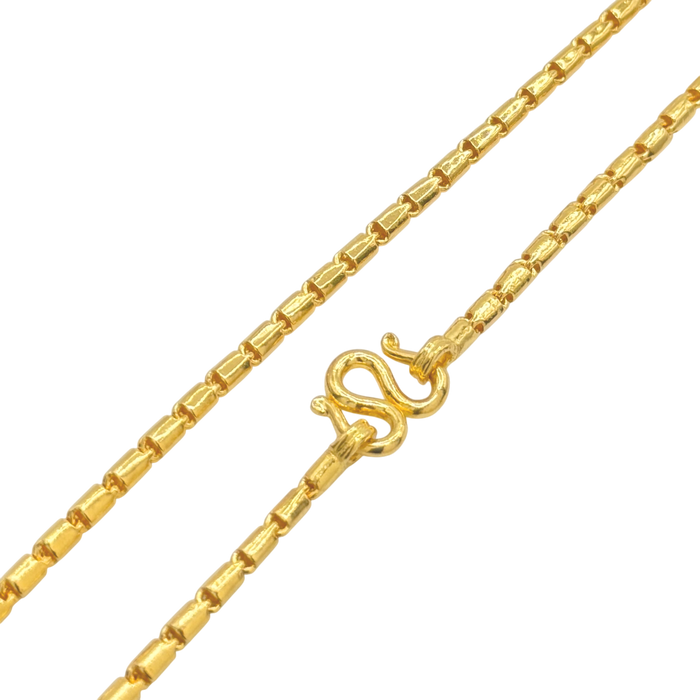 24K Yellow Gold 2.6MM Barrel Chain