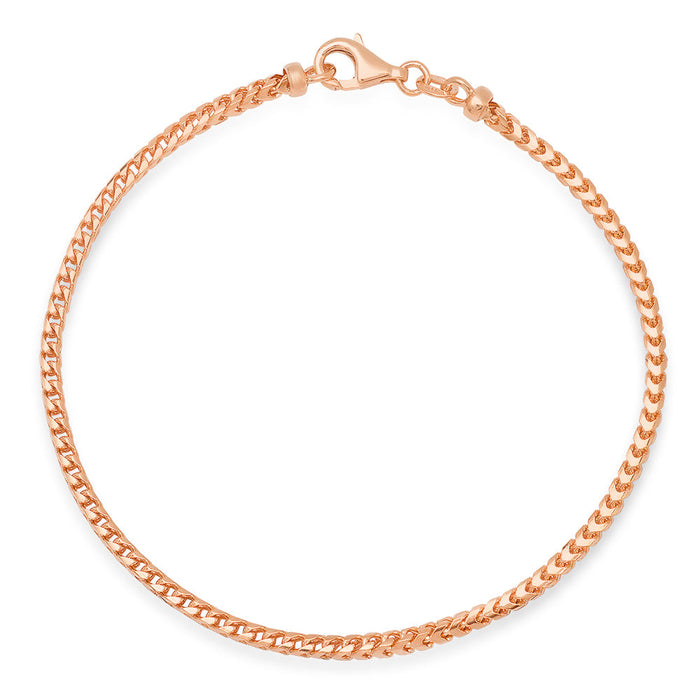 2.5MM Solid Plain Franco Bracelet