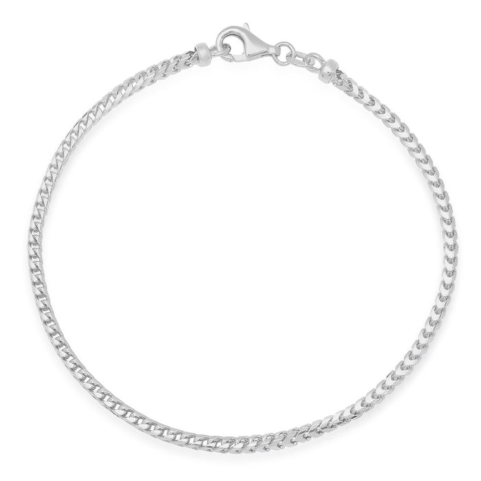 2.5MM Solid Plain Franco Bracelet