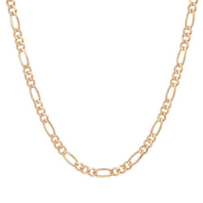 4MM Solid Plain Figaro Chain