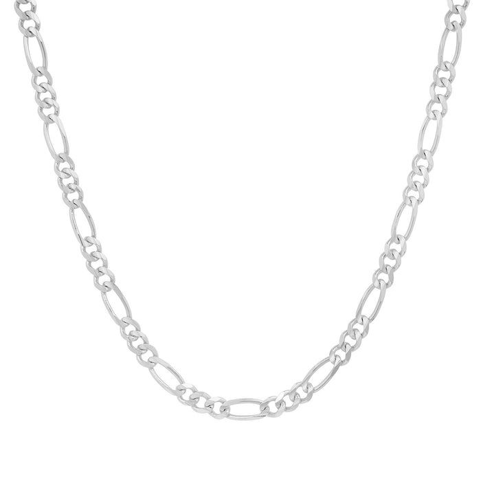 4MM Solid Plain Figaro Chain