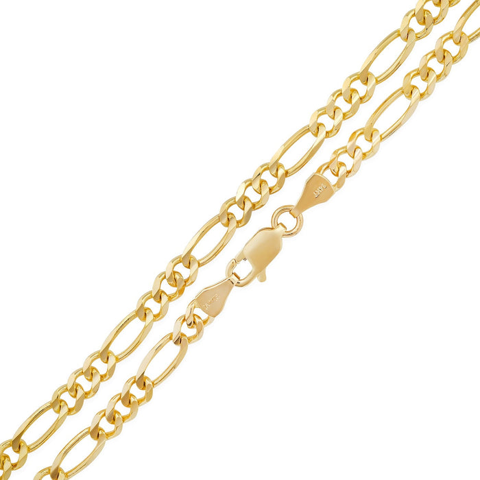 4MM Solid Plain Figaro Chain