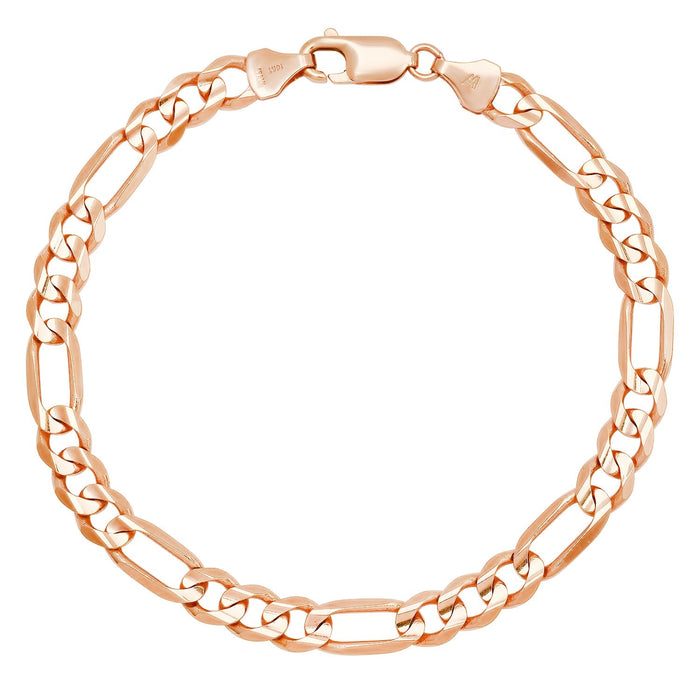 7MM Solid Figaro Bracelet