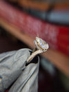 Twisted Bypass Pavé Side Stone Engagement Ring — original photograph 3