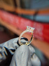 Twisted Bypass Pavé Side Stone Engagement Ring — original photograph 2