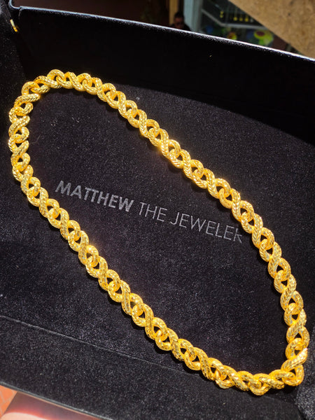 14.5MM Diamond-Cut Infinity Link Chain