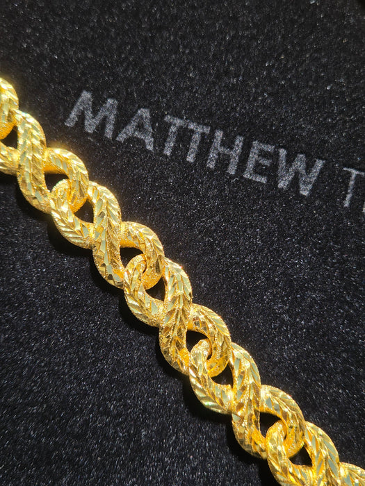 14.5MM Diamond-Cut Infinity Link Chain