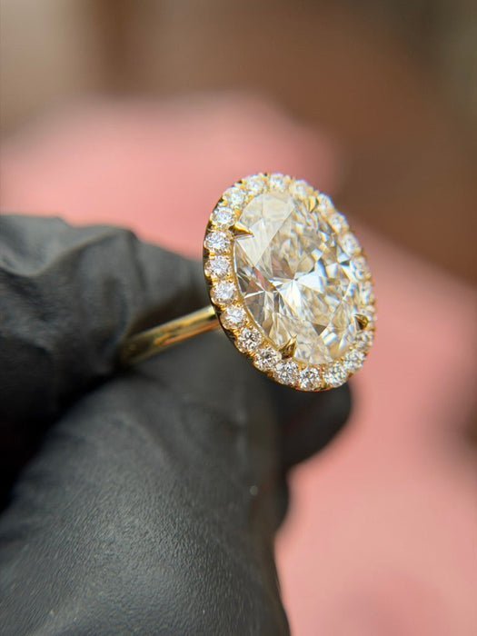 Classic Halo Solitaire Engagement Ring — original photograph 2