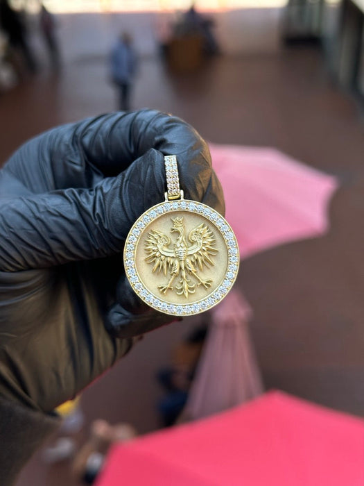 Polish Eagle Round Diamond Pendant
