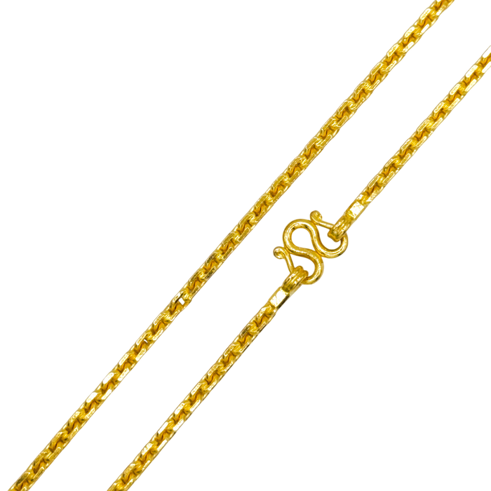 24K Yellow Gold 3MM Hermes Link