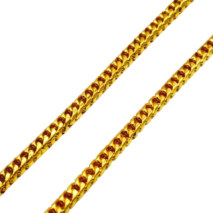 24K Yellow Gold 4.2MM Franco Chain