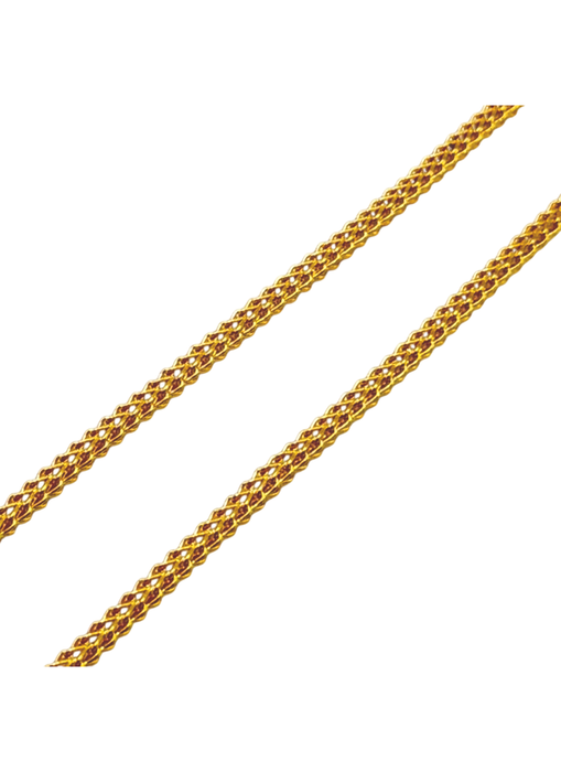 24K Yellow Gold 2.5MM Wheat Chain