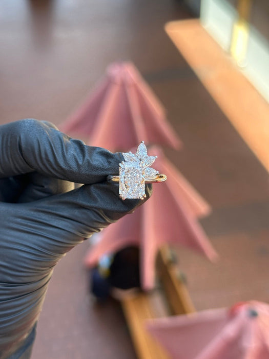 Floral Cluster Engagement Ring — original photograph 4