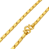 3.5MM Baht chain polished gold link and clasp detail