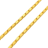 3.5MM Baht chain with polished yellow gold links