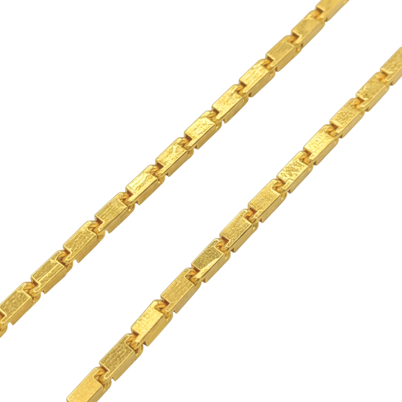 24K Yellow Gold 3.4MM Baht Chain