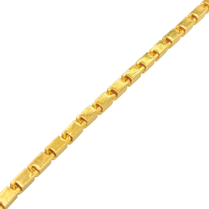 24K Yellow Gold 3.5MM Baht Link Bracelet