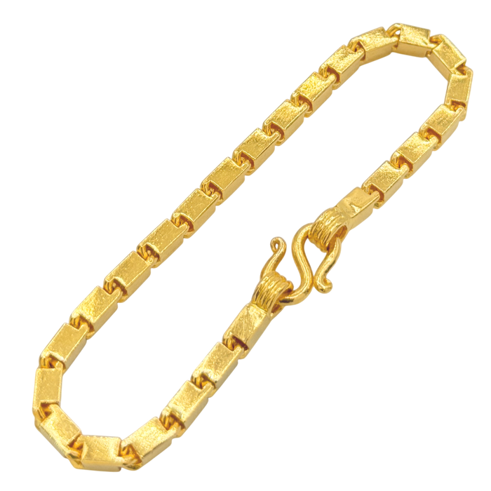 24K Yellow Gold 3.5MM Baht Link Bracelet