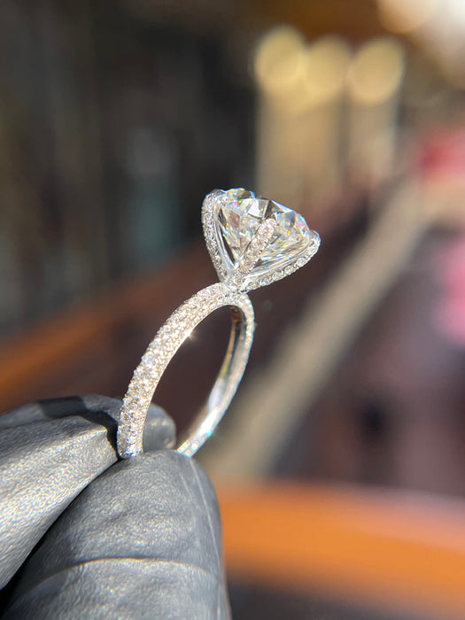 Pavé Basket Solitaire Engagement Ring — original photograph 2