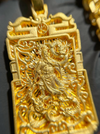 3D Diamond-Cut God of War & Dragon Fretwork Pendant