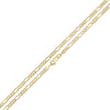3.2MM Solid Plain Figaro Chain