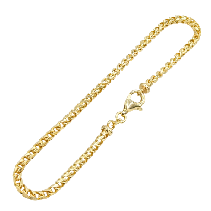 3MM Diamond Cut Franco Bracelet