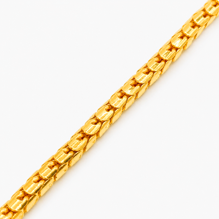 24K Yellow Gold 4.6MM Dragon Scale Bracelet