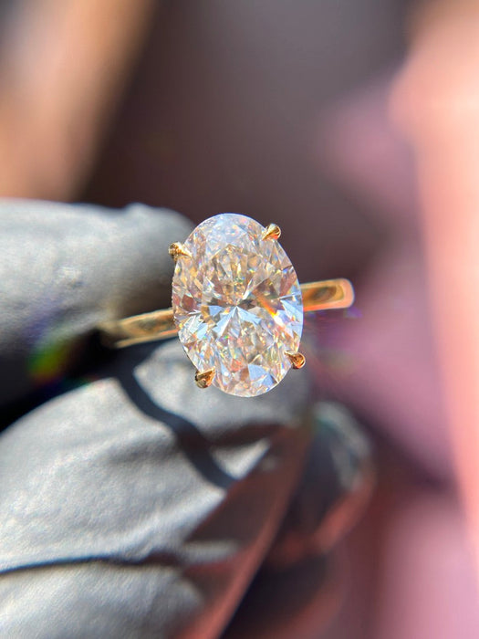 Hidden Halo Basket Solitaire Engagement Ring — original photograph 2
