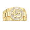 45 Circular Presidential Ring in yellow gold — studio view