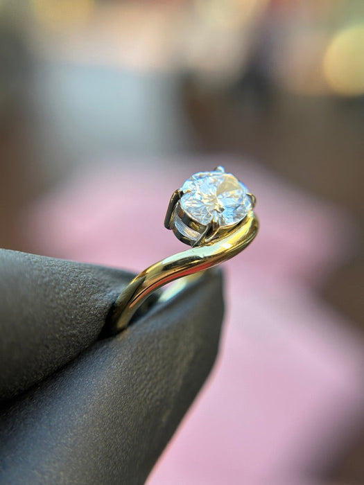 Open Bypass Solitare Engagement Ring — original photograph 2