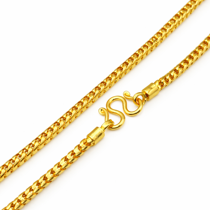 24K Yellow Gold 4.2MM Franco Chain