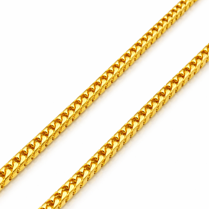 24K Yellow Gold 4.2MM Franco Chain