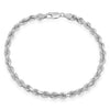5MM Solid Diamond-Cut Rope Bracelet