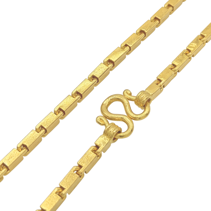 24K Yellow Gold 4MM Baht Chain